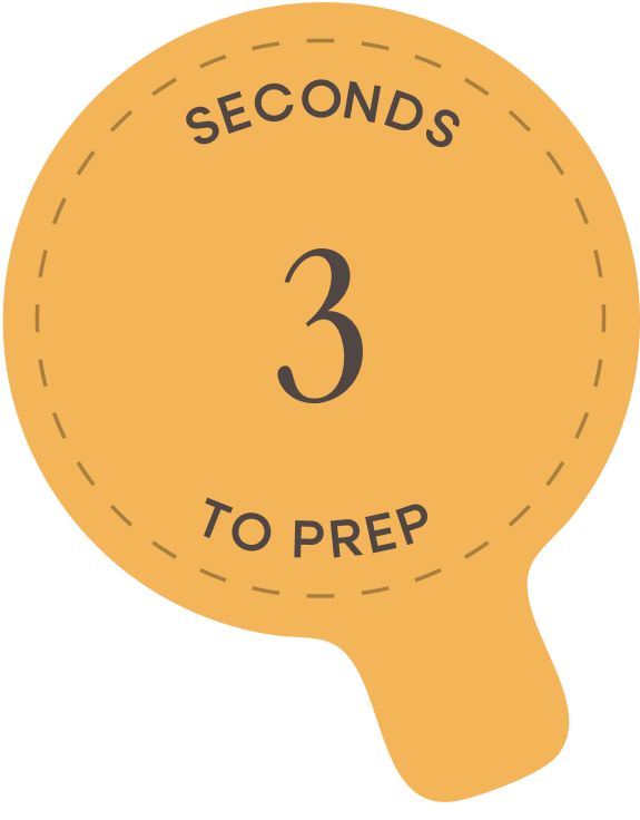 Yellow sign with '3 Seconds to Prep' text on a white background